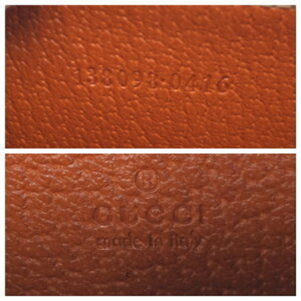 GUCCI GG Pattern Brown Orange Canvas Coin Case Card - Picture 4 of 6
